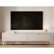 Тумба під телевізор Perfect Home Ланте / Lante 2-дверна з золотими ніжками 2D/163 Беж  PH-000012376646