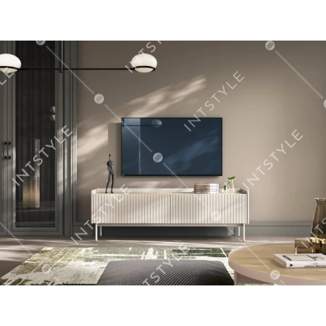Тумба під телевізор Perfect Home Левел / Level 2-дверна 2D/153 Беж/дуб сканді - Фото 1