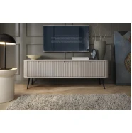 Тумба під телевізор Perfect Home Зова / Zova 3-дверна з чорними ніжками RTV168 Кашемір  PH-000012376865