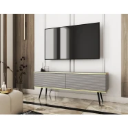 Тумба під телевізор Perfect Home Оро / Oro 2-дверна з чорними ніжками RTV135 MDF Сірий  PH-000012376932