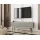 Тумба под телевизор Perfect Home Оро / Oro 2-дверная с чёрными ножками RTV135 MDF Серая - Фото 1